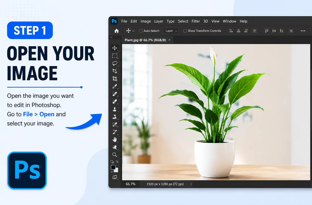 Open image in Photoshop