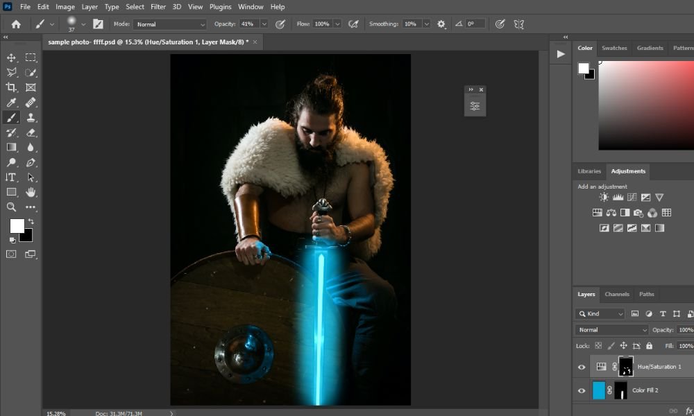 final output-glowing effect in photoshop