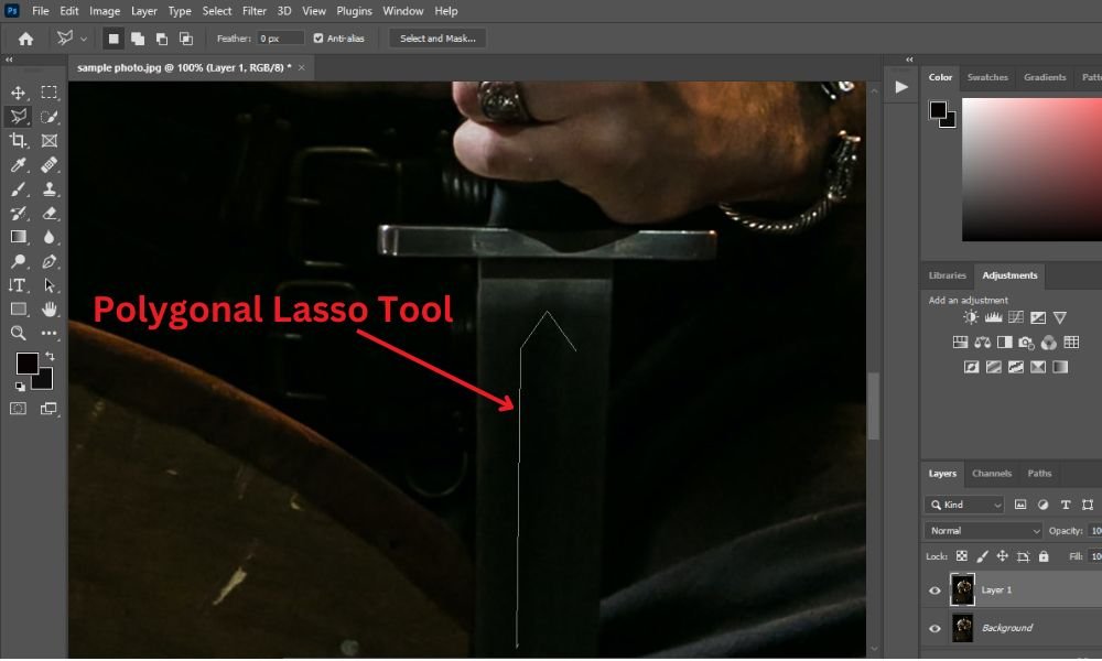 polygonal lasso tool