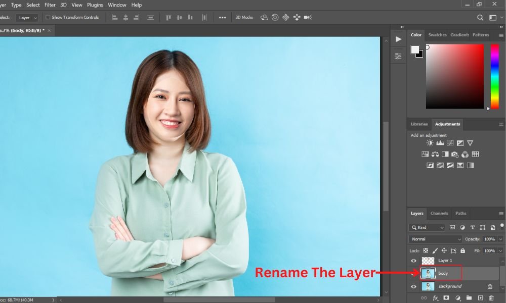 rename the background layer