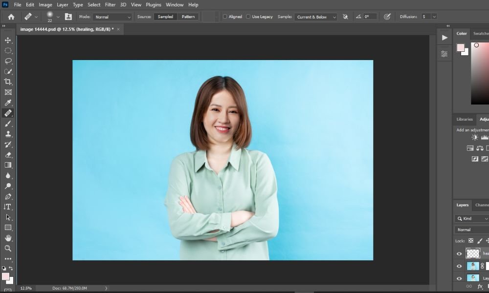 swapping faces with photoshop tools