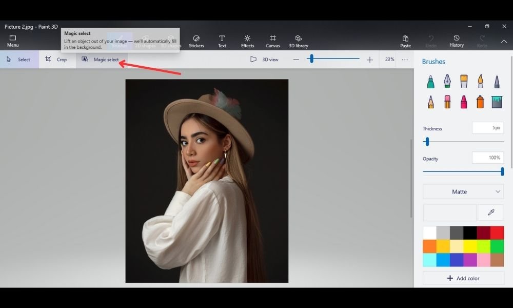 how to remove background in paint windows 11