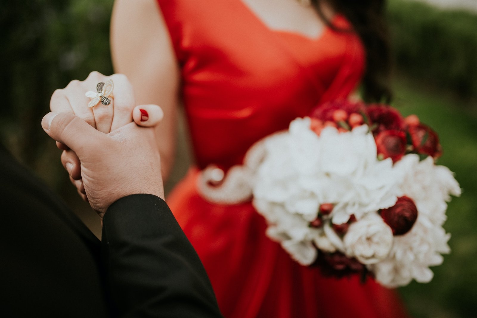 Ring With the wedding Dress