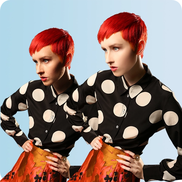 The image shows how our retouches handle model and fashion photo graph.