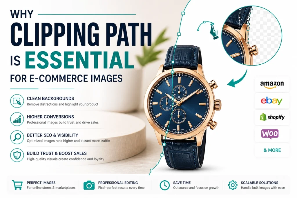 Clipping path for ecommerce image optimization