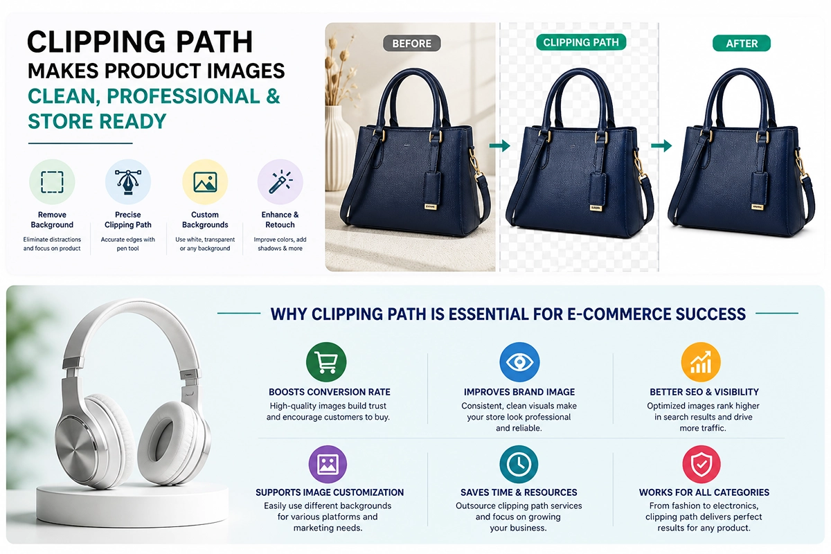 Importance of clipping path for ecommerce image optimization