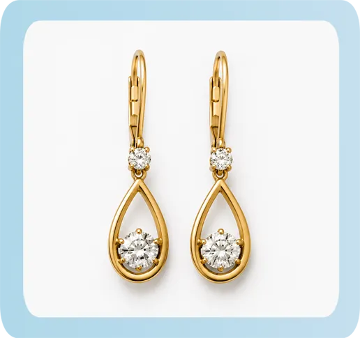 Earring photo editing sample